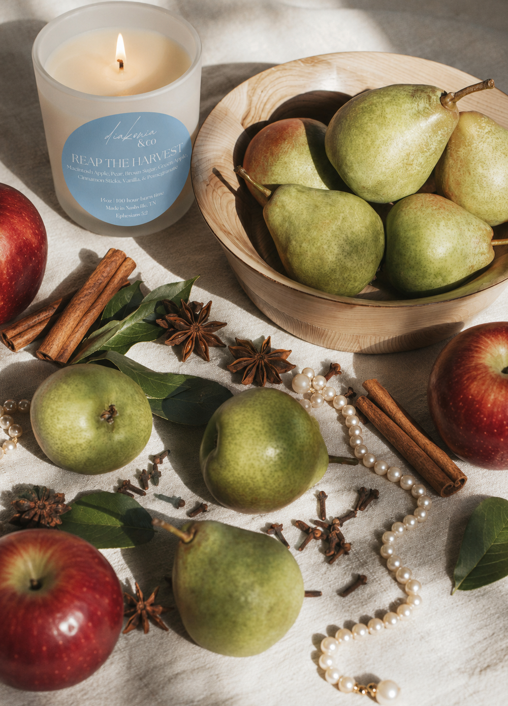 NEW! Reap the Harvest candle | baked apples and mulled spice